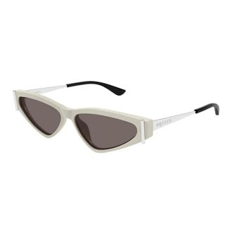 Alexander McQueen Metal Temple Cat-eye Sunglasses