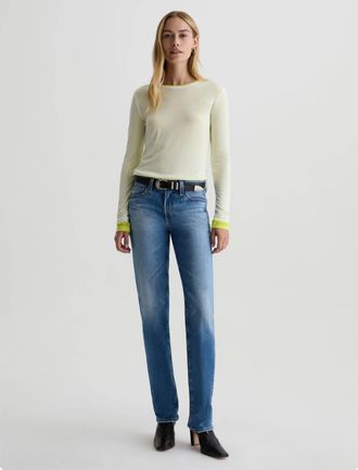 AG - Adriano Goldschmied Sandra Low Rise Straight Jean In 15 Years Regal