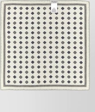 Brunello Cucinelli silk double-sided patterned pocket square