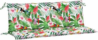 vidaXL Cojines Para Banco De Jard&iacute;n 2 Uds Tela Multicolor 150x50x7 Cm Vidaxl