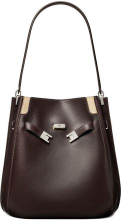 Tory Burch Lee Radziwill Leather Double Bucket Bag in Cocoa at Nordstrom