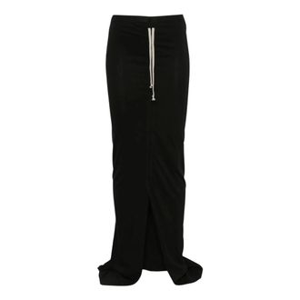 Rick Owens Soft Edfu Rok - Dames - Rokken - Zwart - Maat: L Katoen