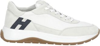 Hogan White Leather Low-Top Sneakers