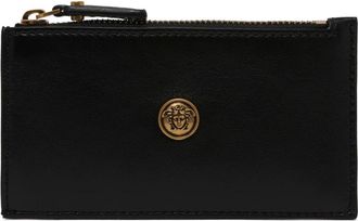 Versace Portacarte con zip in pelle di agnello - - Accessories - Donna - Nero - ONE SIZE