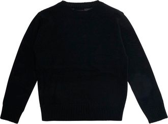 N&deg;21 Boys Crewneck Sweater Black Wool Tops Top