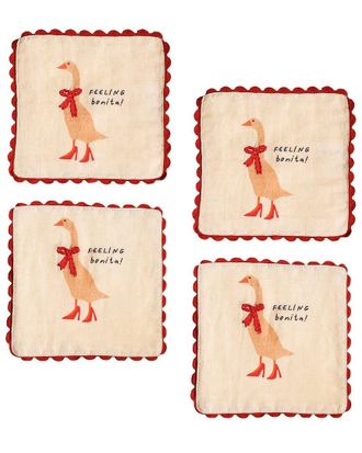 Tiramisu Set Of 4 Feeling Bonita Goose Cocktail Napkins