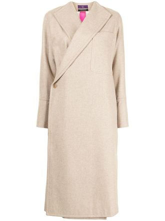 Yohji Yamamoto Cappotto asimmetrico - Marrone