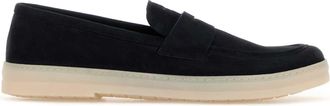 Prada Dark Blue Suede Loafers