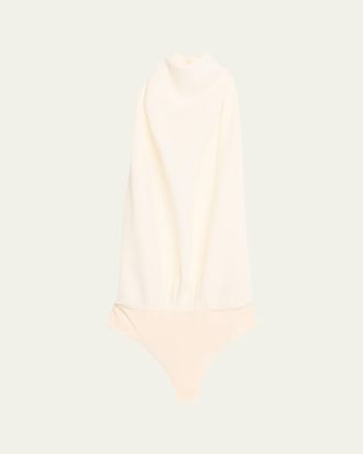 Ronny Kobo Bethe Draped Bodysuit