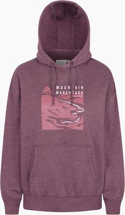 Mountain Warehouse Womens Mountain Warehouse Womens/Ladies Winding Trek Relaxed Fit Hoodie - Red - Size: 12