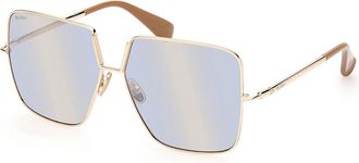 Max Mara MM0082 DESIGN9 32X Womens Sunglasses Gold Size 60