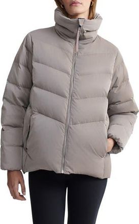 Varley Alena 700 Fill Power Down Puffer Jacket in Cinder Shimmer at Nordstrom Rack, Size X-Large