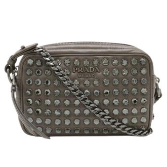 Prada Pre-owned Cross Body Bags, female, Gray, Size: ONE SIZE Pre-owned Vintage Clutch Bag