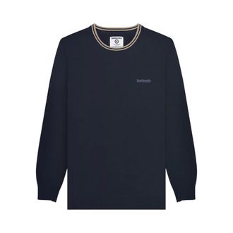 Lambretta Gebreide herentrui met punt (Marine/steen)