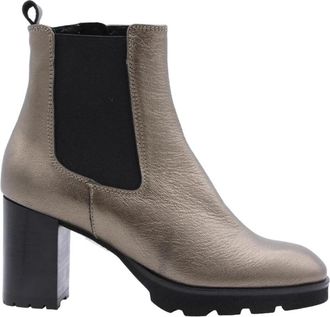 Catwalk Stijlvolle Enkellaarsjes - Dames - Laarzen met Hak - Grijs - 36 EU - Schoenen