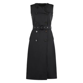 Moorer Mouwloze Trenchcoat met Riem - Dames - Trenchcoats - Zwart - XS - Jassen
