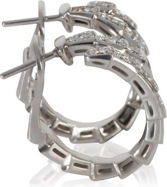 Bulgari Pre-Owned BVLGARI White Gold Diamond Serpenti Viper Earrings