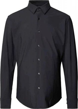 HUGO BOSS Joes Kent Shirt - Heren - Zakelijke Overhemden - Zwart - M - Overhemden