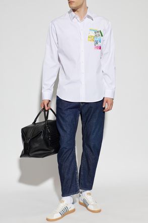 Dsquared2 Shirt With Patches, Mens, White