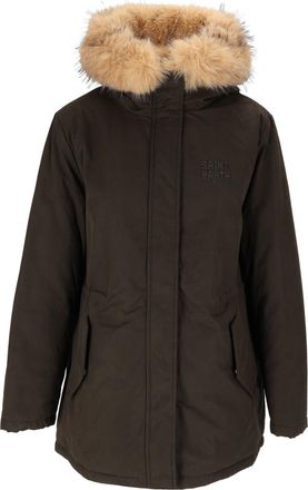 MC2 Saint Barth Brenna Military Synthetic Fur Trim Waxed Cotton Parka