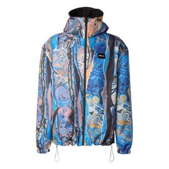 Carlo Colucci Omkeerbaar windjack - Heren - Jassen - Blauw - Maat: S Zijde