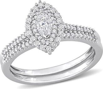 Rina Limor 14K 0.49 Ct. Tw. Diamond Double Halo Cluster Ring