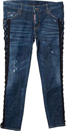 Dsquared2 Navy Blue Denim Tie Detail Deana Jeans