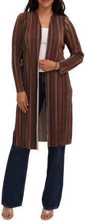 Cyrus Pliss&eacute; Print Duster in Brown Combo at Nordstrom Rack, Size X-Large