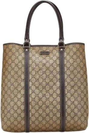 Gucci Pre-owned Tote Bags, female, Beige, Size: ONE SIZE Pre-owned Plastic Tote Bag