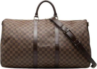 Louis Vuitton Pre-owned Keepall Bandouliere 55 - Dames - Vintage Weekendtas - Bruin - ONE Size - Leer - Vintage