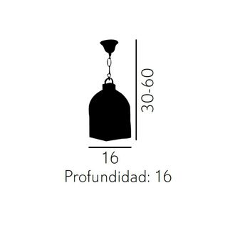 Fabrilamp Colgante Granadino Regulable Bronce/dorado D16