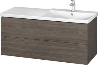 Duravit Duravit L-cube M&oacute;dulo Mural 1220mm De Ancho, Profundidad 481, 2 Cajones, Apto Para P3 Comfort Art&iacute;culo 233412, Lavabo A La Derecha, Color: Pino Terra 