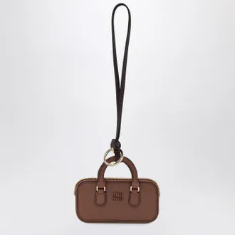 Miu Miu Trick Arcadie in cognac-coloured leather