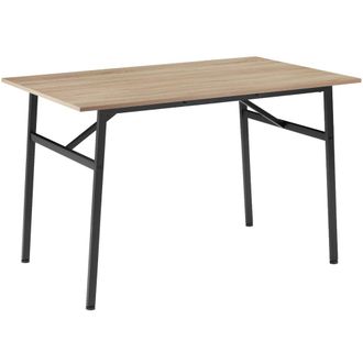 TecTake Mesa de comedor MDF industrial clara
