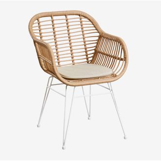 Sklum Pack De 2 Sillas De Jard&iacute;n En Mimbre Sint&eacute;tico Zole Sklum