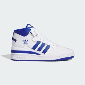adidas Originals ADIDAS Originals Mens Forum Mid Shoes - White/Blue Leather - Size UK 5.5