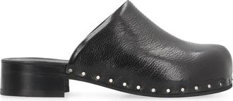 Our Legacy Leren Slippers met Vibram Zool en Ronde Neus - Dames - Slip ons - Zwart - 36 EU - Leer - Schoenen