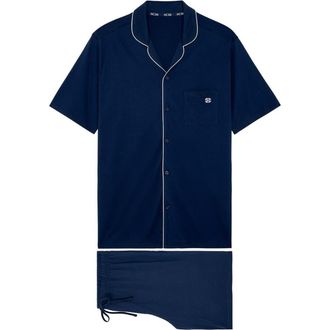 HOM Rafael Short Pajama Set in Navy at Nordstrom, Size Xx-Large