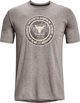 Under Armour Project Rock Globe Short Sleeve T-shirt Grey 1373746-295