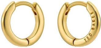 Ted Baker Crislie Logo Hoop Earrings in Gold Tone at Nordstrom