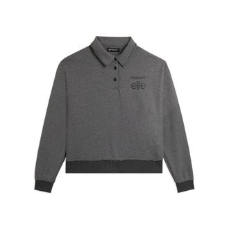Freddy Felpa Cropped Donna M&eacute;lange con Scollo Polo Freddy x ELITE