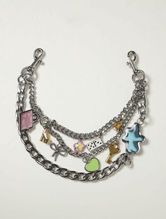 Marc Jacobs Tracolla intercambiabile The Sticker Marc Jacobs in ottone con charms