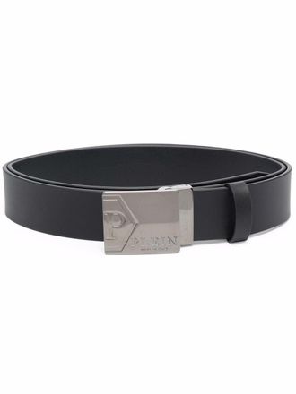 Philipp Plein buckle-fastening leather belt - Black