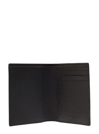 Saint Laurent Grain de Poudre Calfskin Card Case - Black