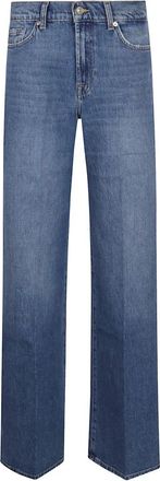 7 For All Mankind Lotta Night Out Jeans - Dames - Regular Fit Jeans - Blauw - W28 - Katoen - Jeans