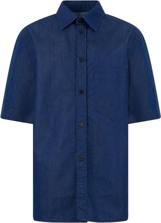 Givenchy Denim Shirts, male, Blue, Size: L Couture Seam Shirt