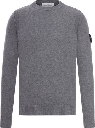 Stone Island MELANGE EFFECT SWEATER WITH COMPASS LOGO - Stone Island - Man