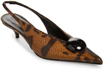 Proenza Schouler Dome Slash Slingback Pump in Ochre Multi at Nordstrom, Size 38.5