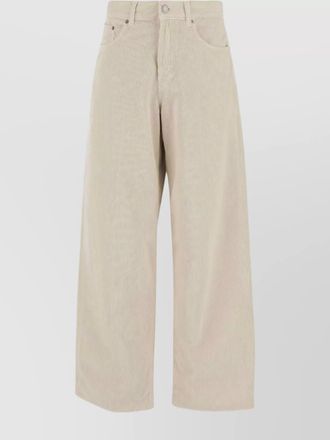 Haikure cotton corduroy oversized wide-leg trousers
