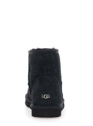UGG Mens Ankle Boots Classic Mini Black Suede Leather